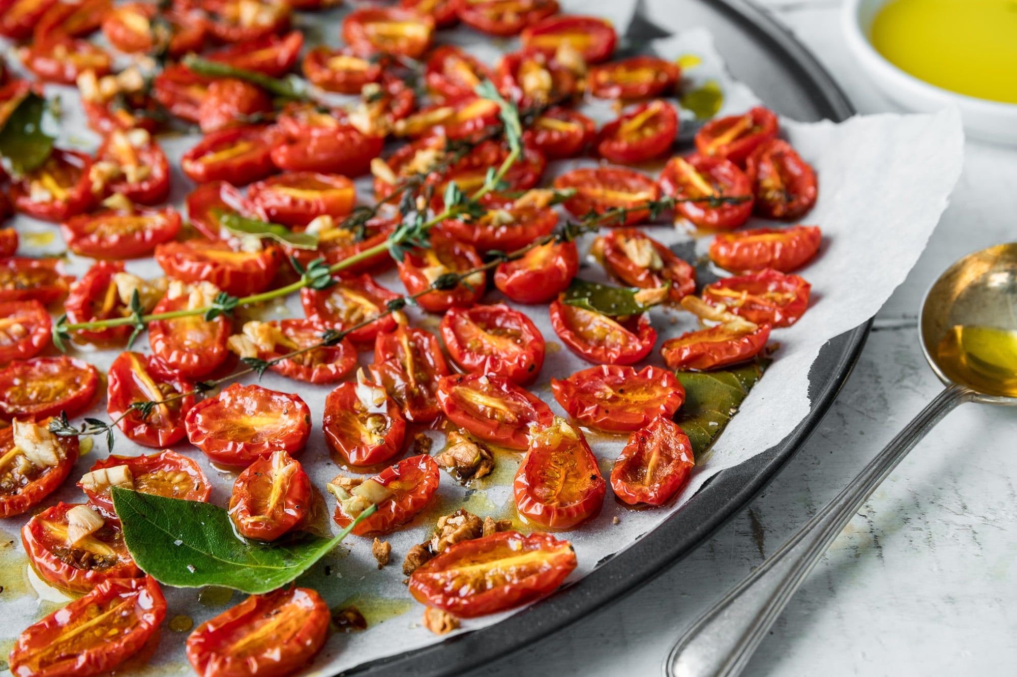 Tomates confites à la caméline