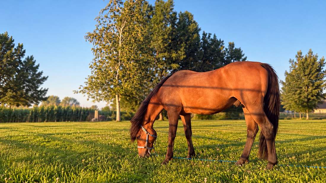 Du pâturage aux premiers gels : 7 conseils pour préparer votre cheval à l'hiver 🍂