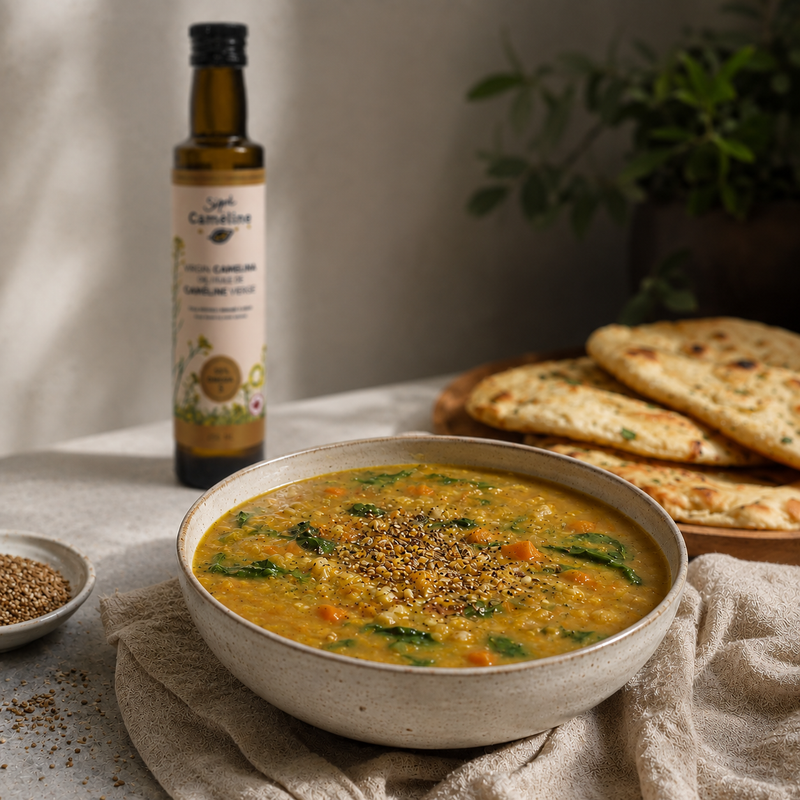 Soupe thématique Diwali à l'huile de caméline