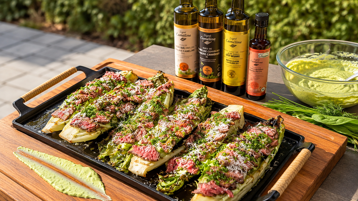 Laitue grillée à la caméline