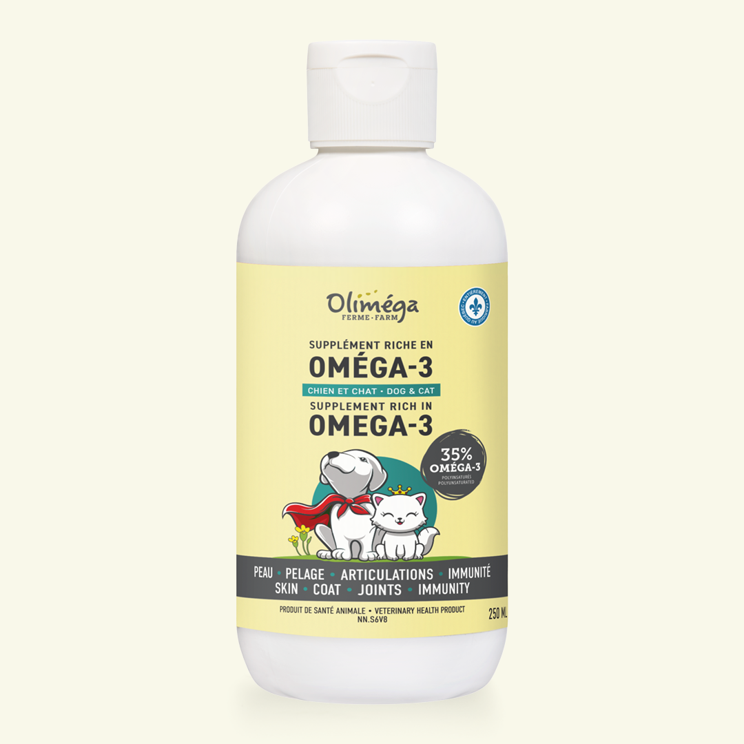 Supplément chien et chat riche en oméga-3