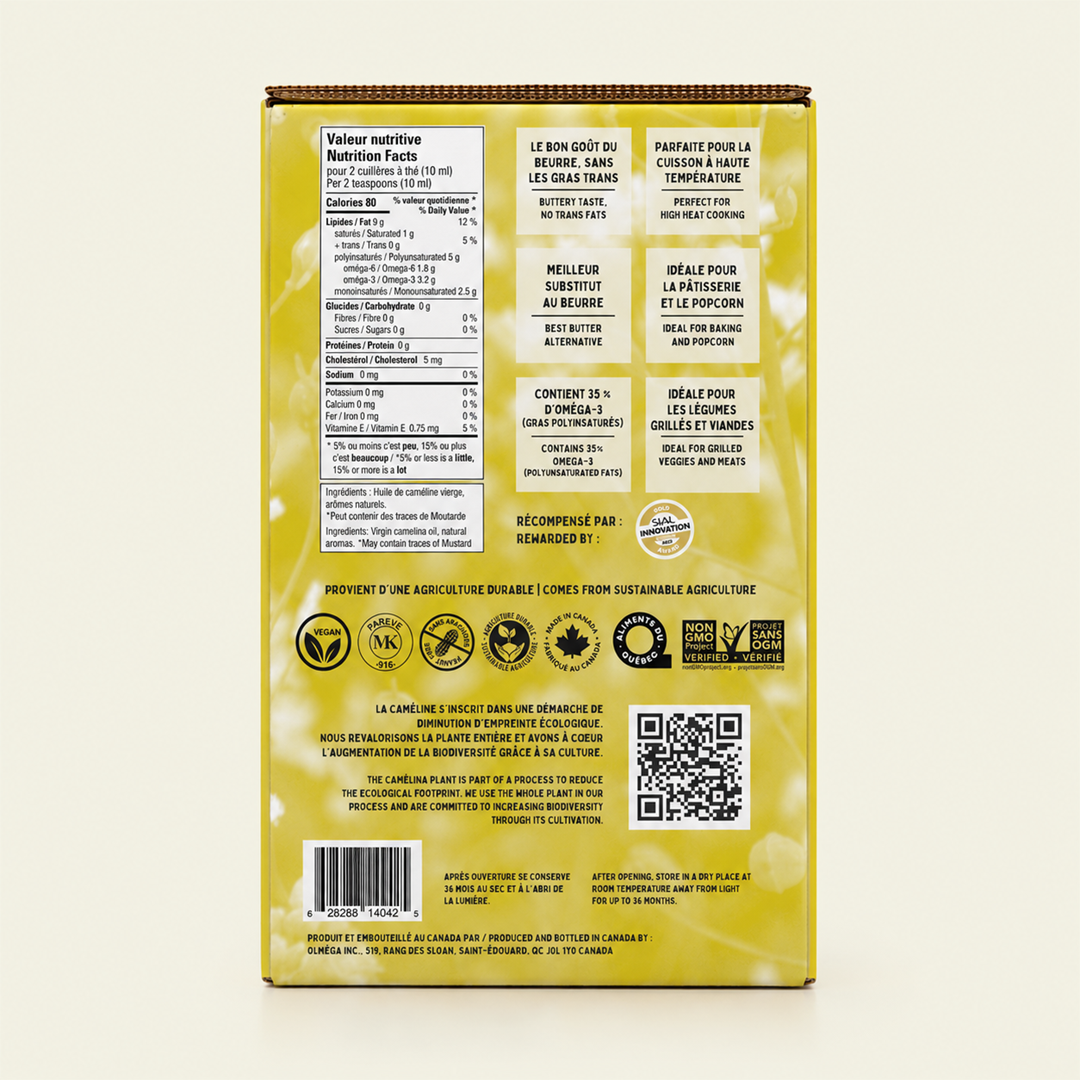 Camelina oil with butter flavor 5L bag-in-box format