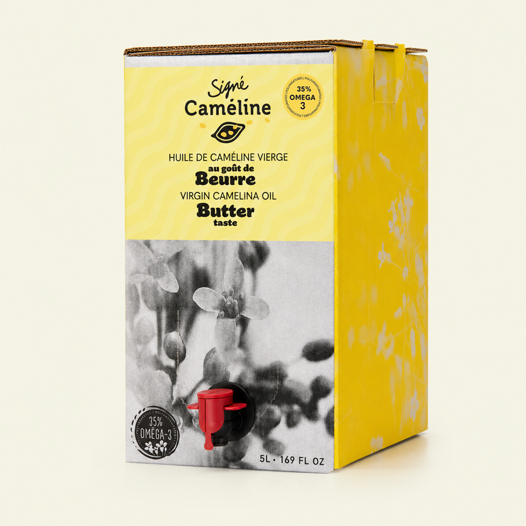 Camelina oil with butter flavor 5L bag-in-box format