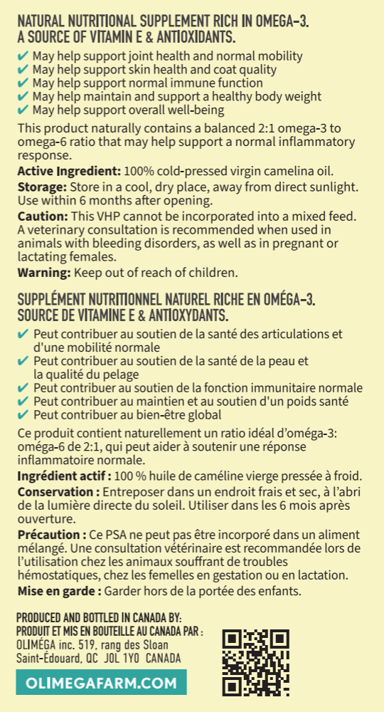 Supplément chien et chat riche en oméga-3