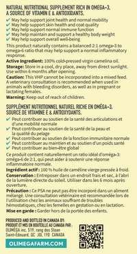Supplément chien et chat riche en oméga-3
