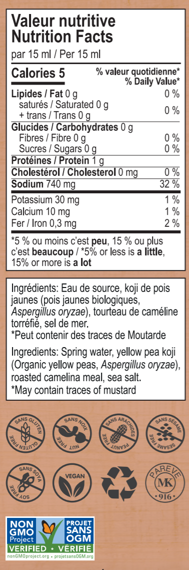 Sauce Shoyu caméline & pois
