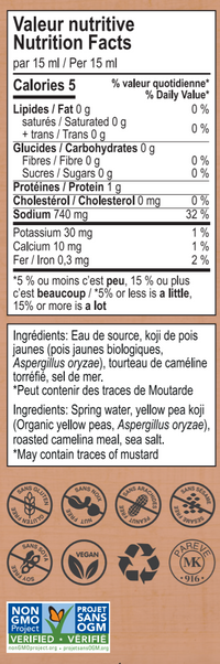 Sauce Shoyu caméline & pois